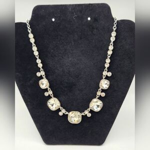 Premier Designs Silvertone Chunky Statement Necklace